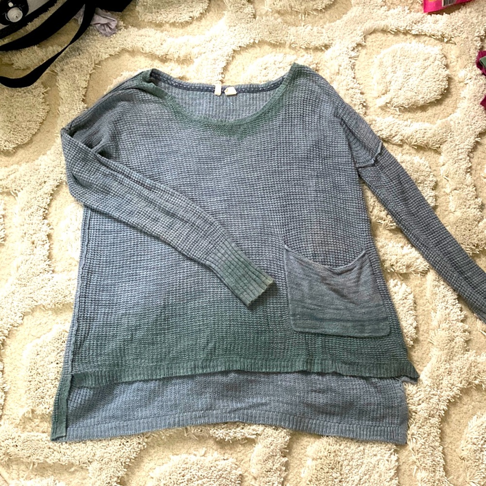 Free People grey/blue/green sweater